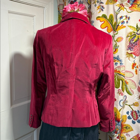 Talbots Rich Raspberry Velvet Blazer - Picture 3 of 6